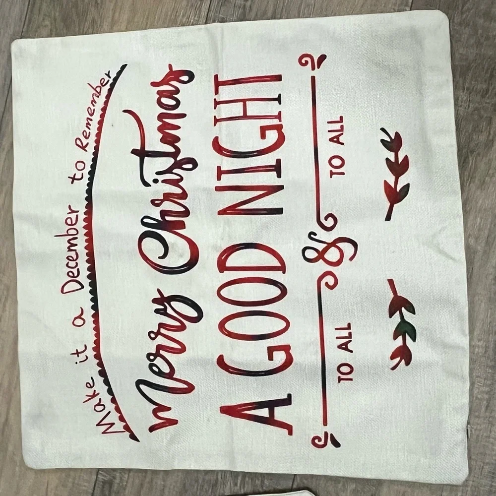 Festive Holiday 2pcs Set Pillow Covers - Red and White 🎄🆕🎄